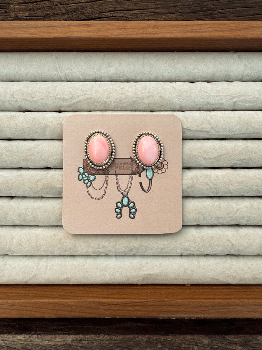 Pink Conch Studs