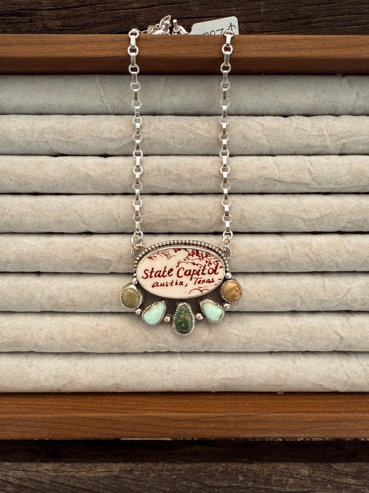 State Capital Turquoise Necklace