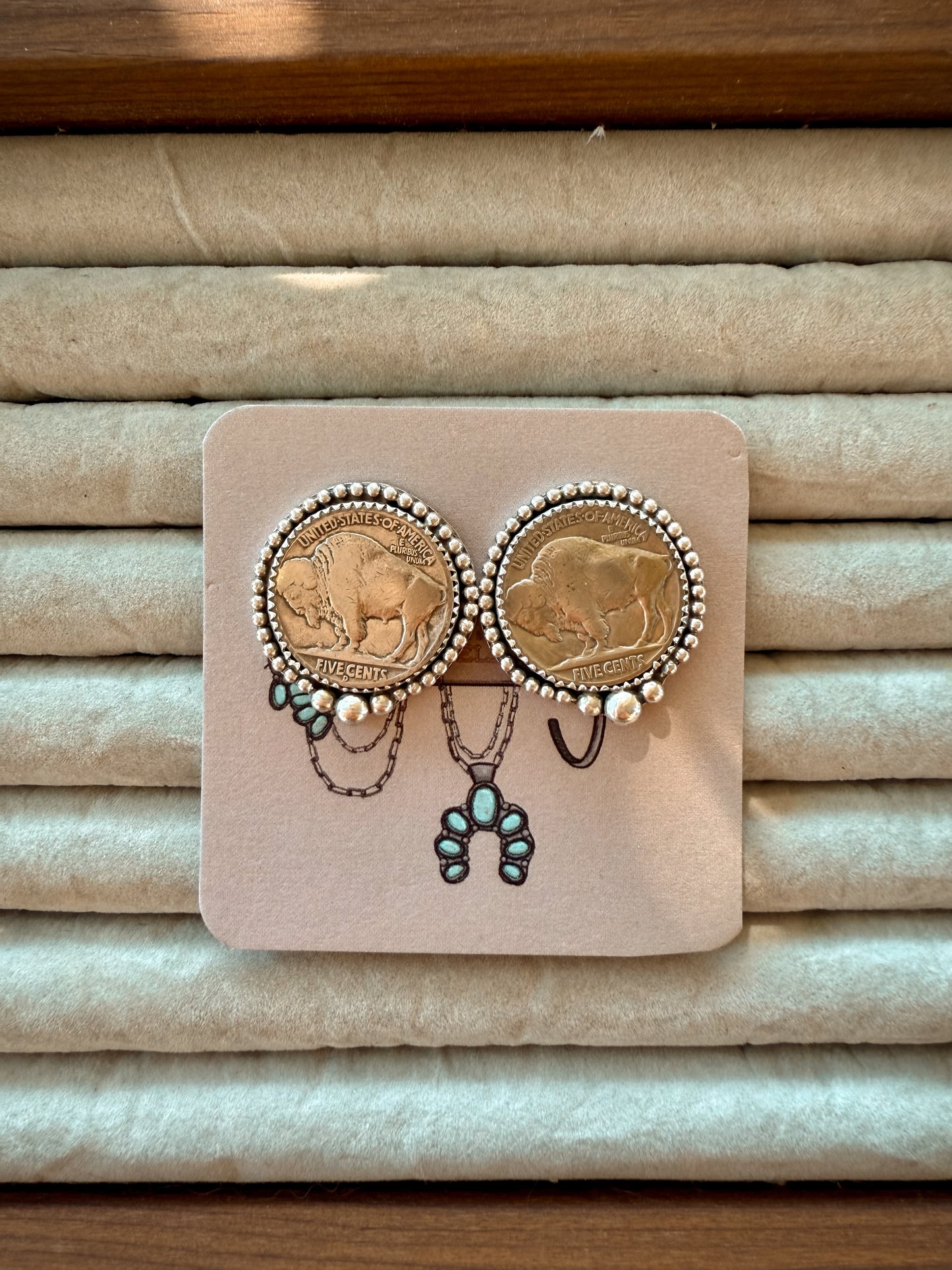 Buffalo Nickel Studs