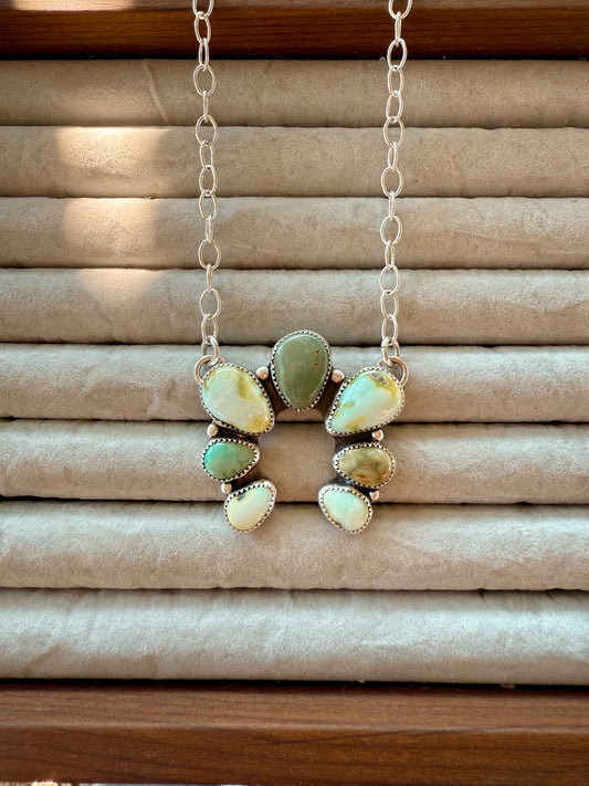 Turquoise and Palomino Naja Necklace