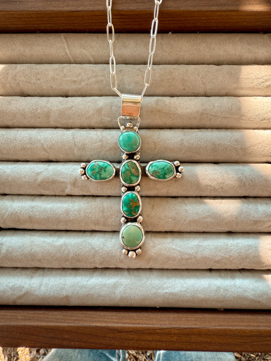 Emerald Valley Cross Necklace