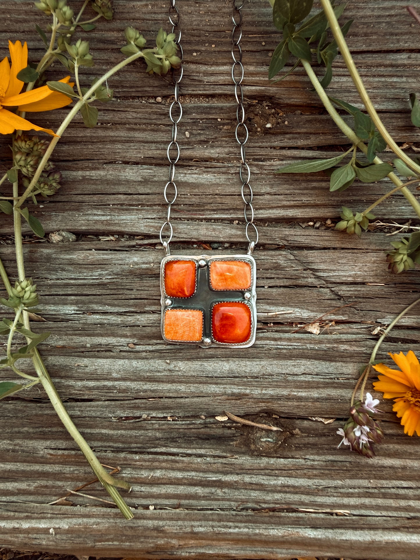 Orange Spiny Necklace