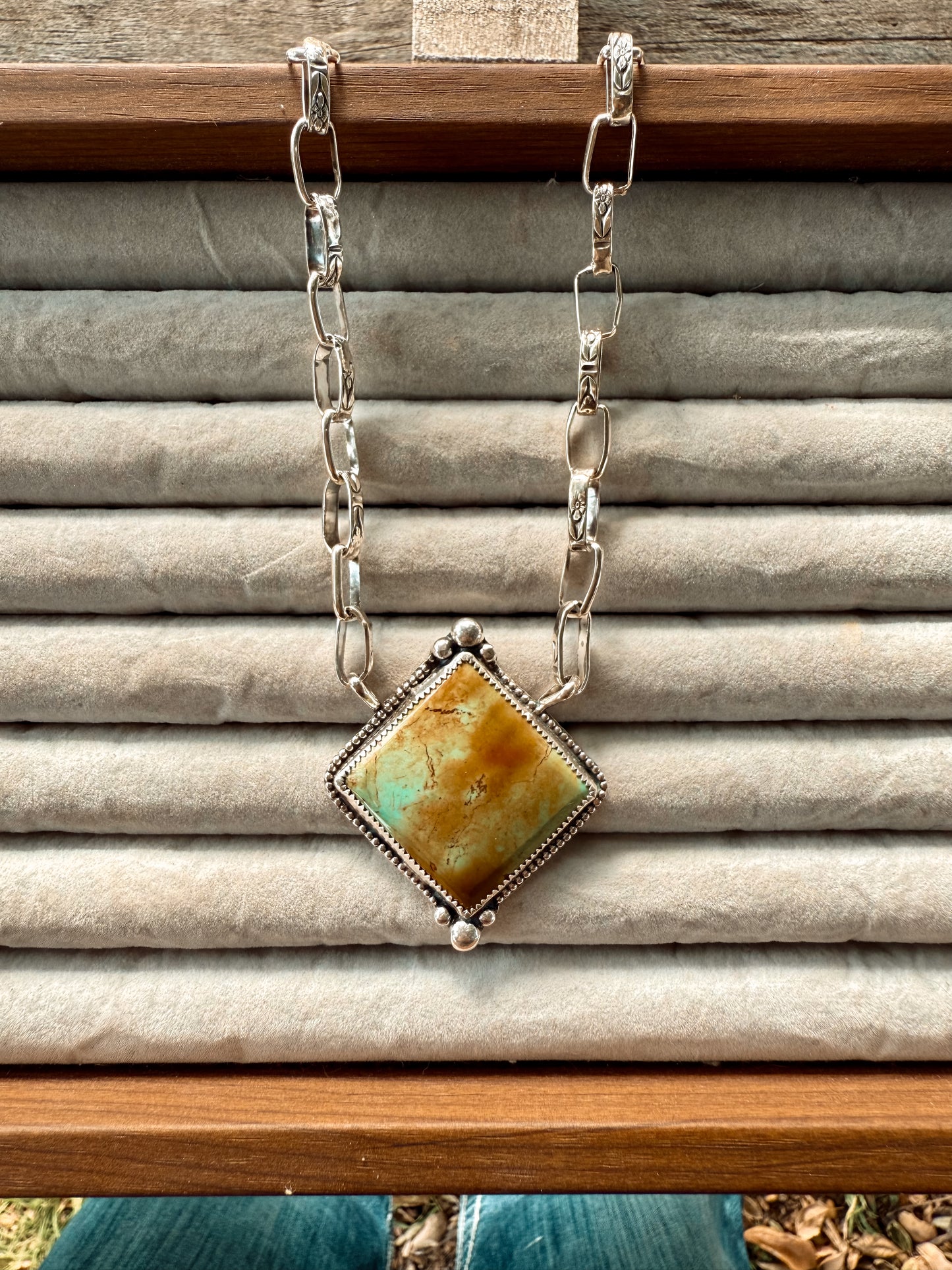 Turquoise Square Necklace