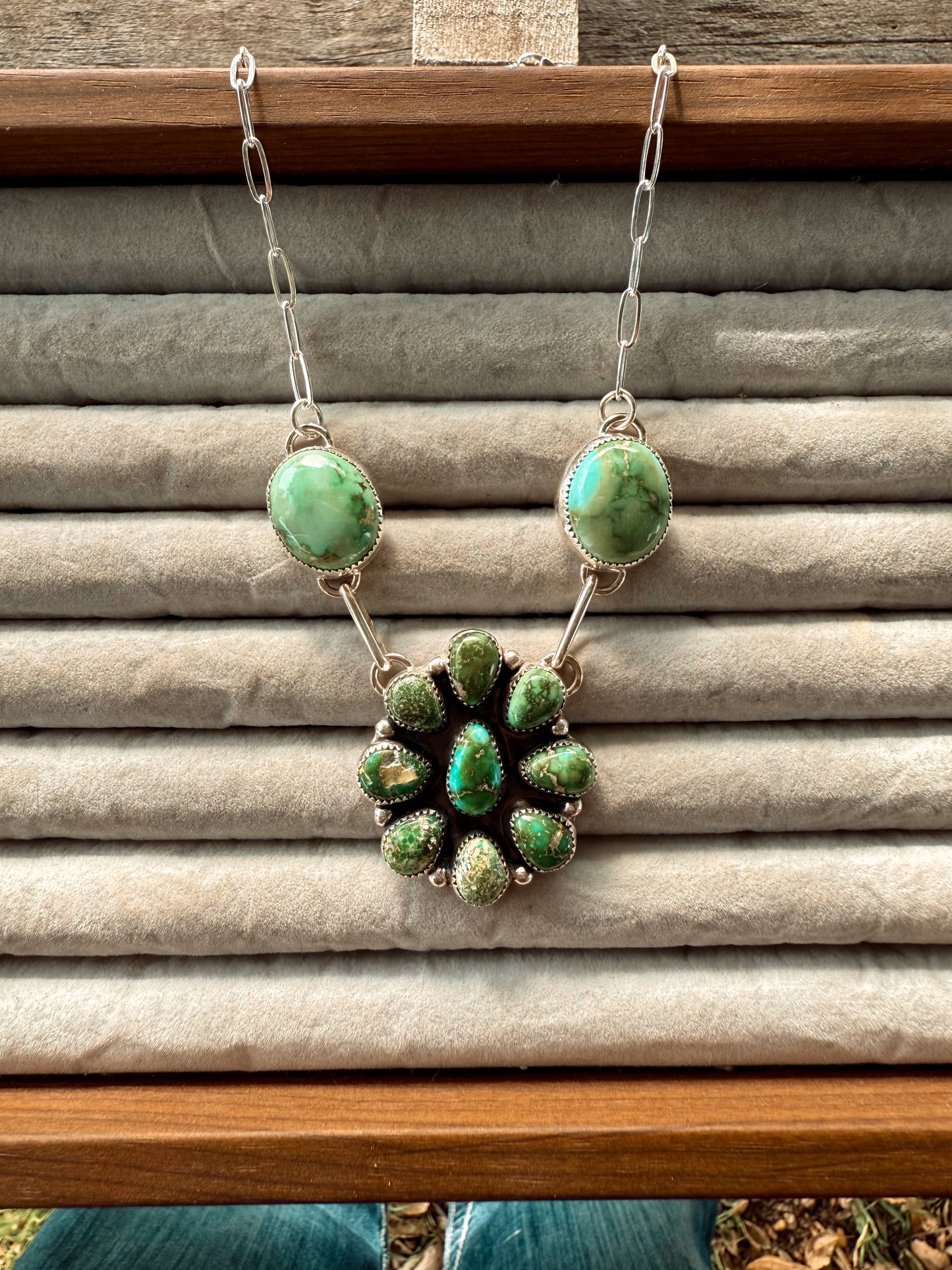 Sonoran Gold and Mountain Cluster Necklace