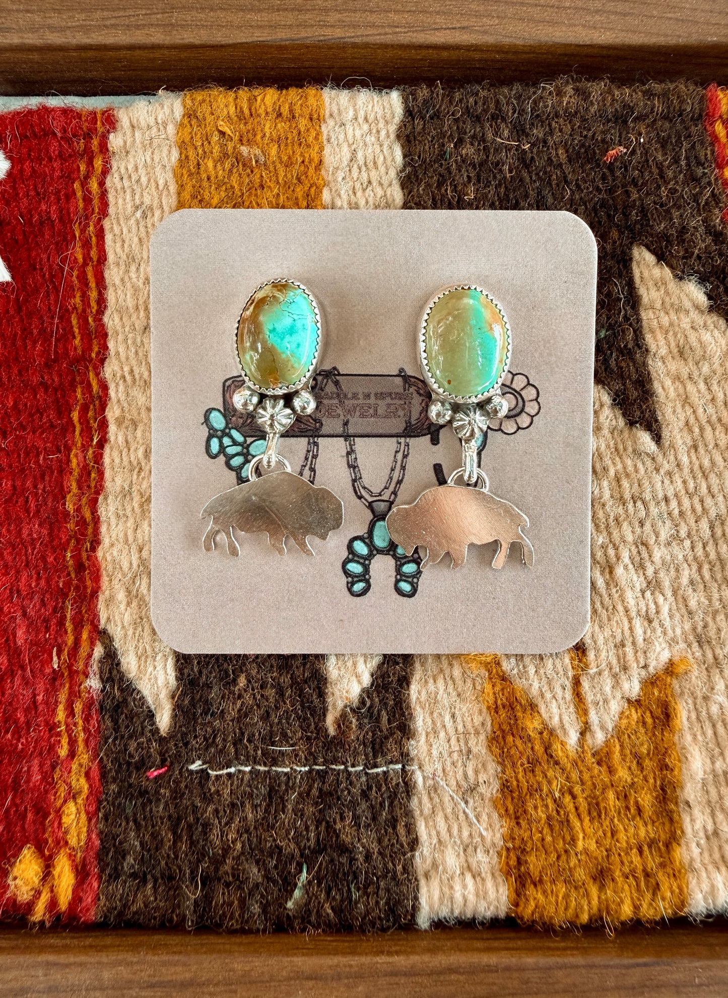 Blackjack Turquoise Buffalo Dangles