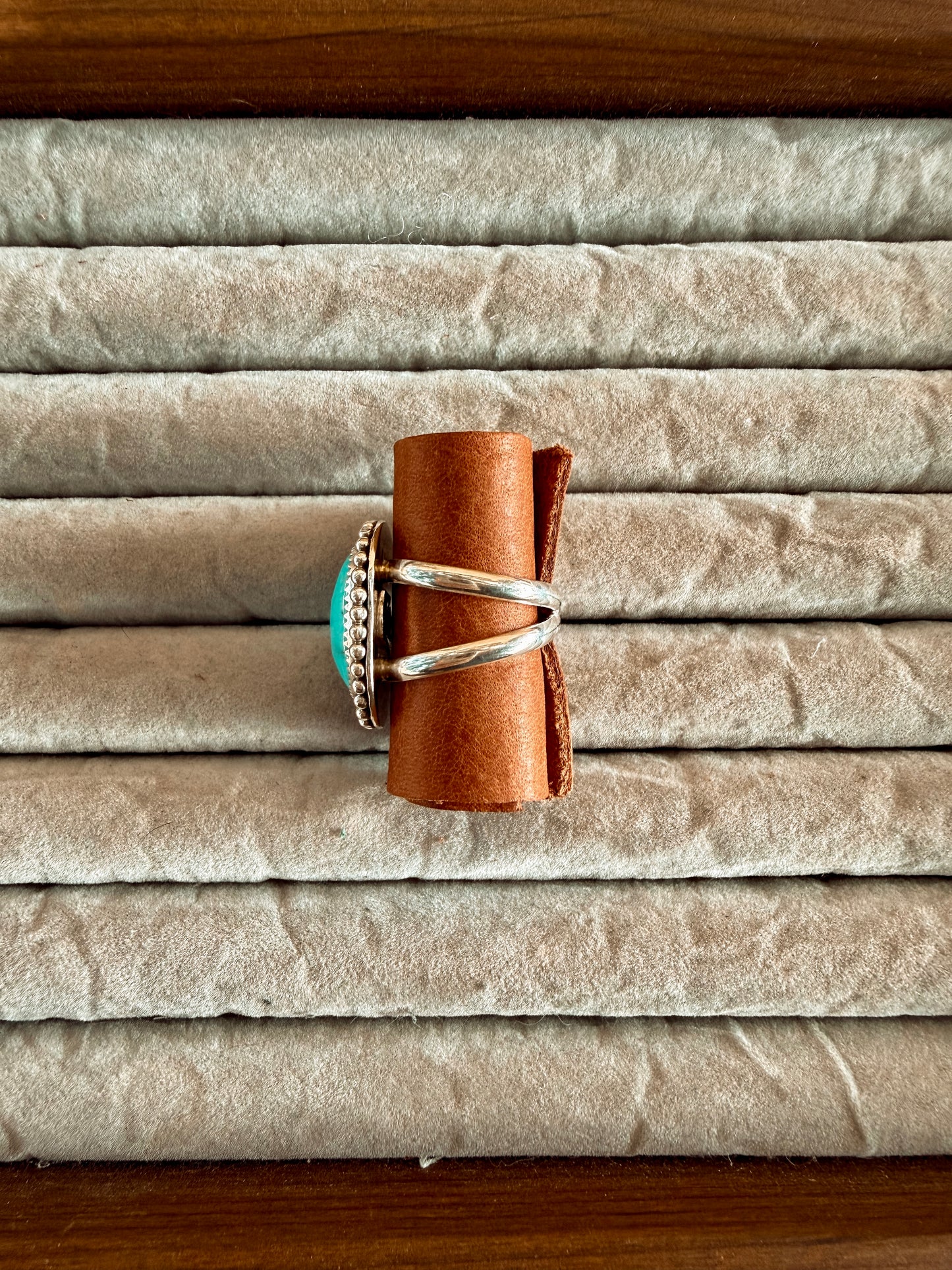 Turquoise Split Band Ring (Size 6.5 US)