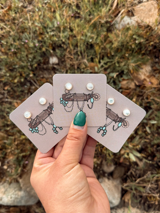 Mother of Pearl 8mm Studs