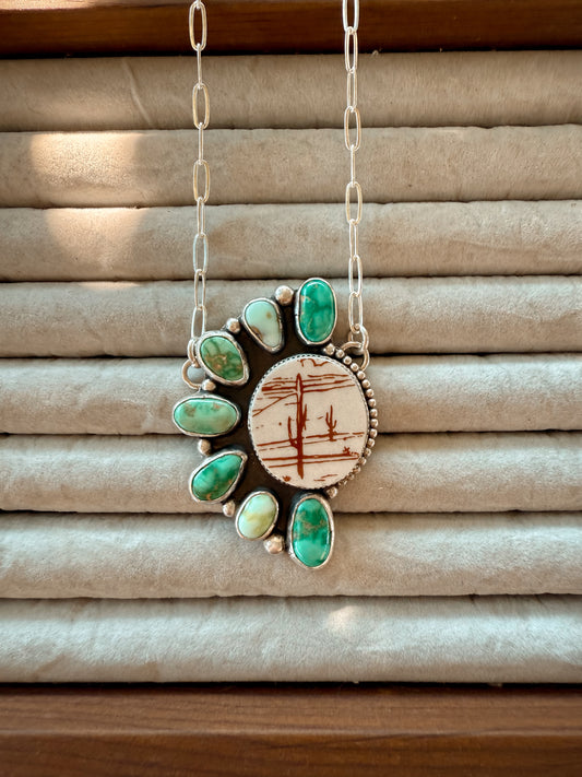 Cactus Half Cluster Necklace