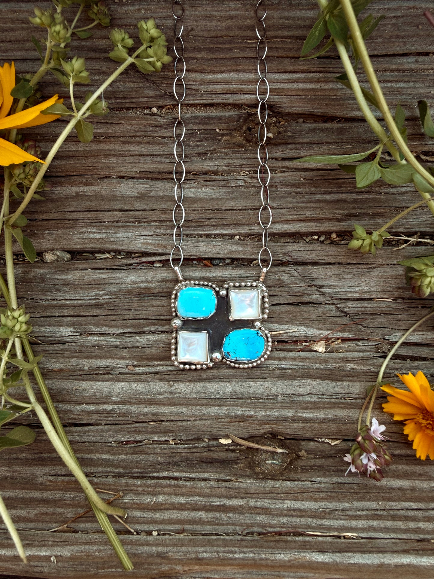 Golden Hills and MOP Necklace