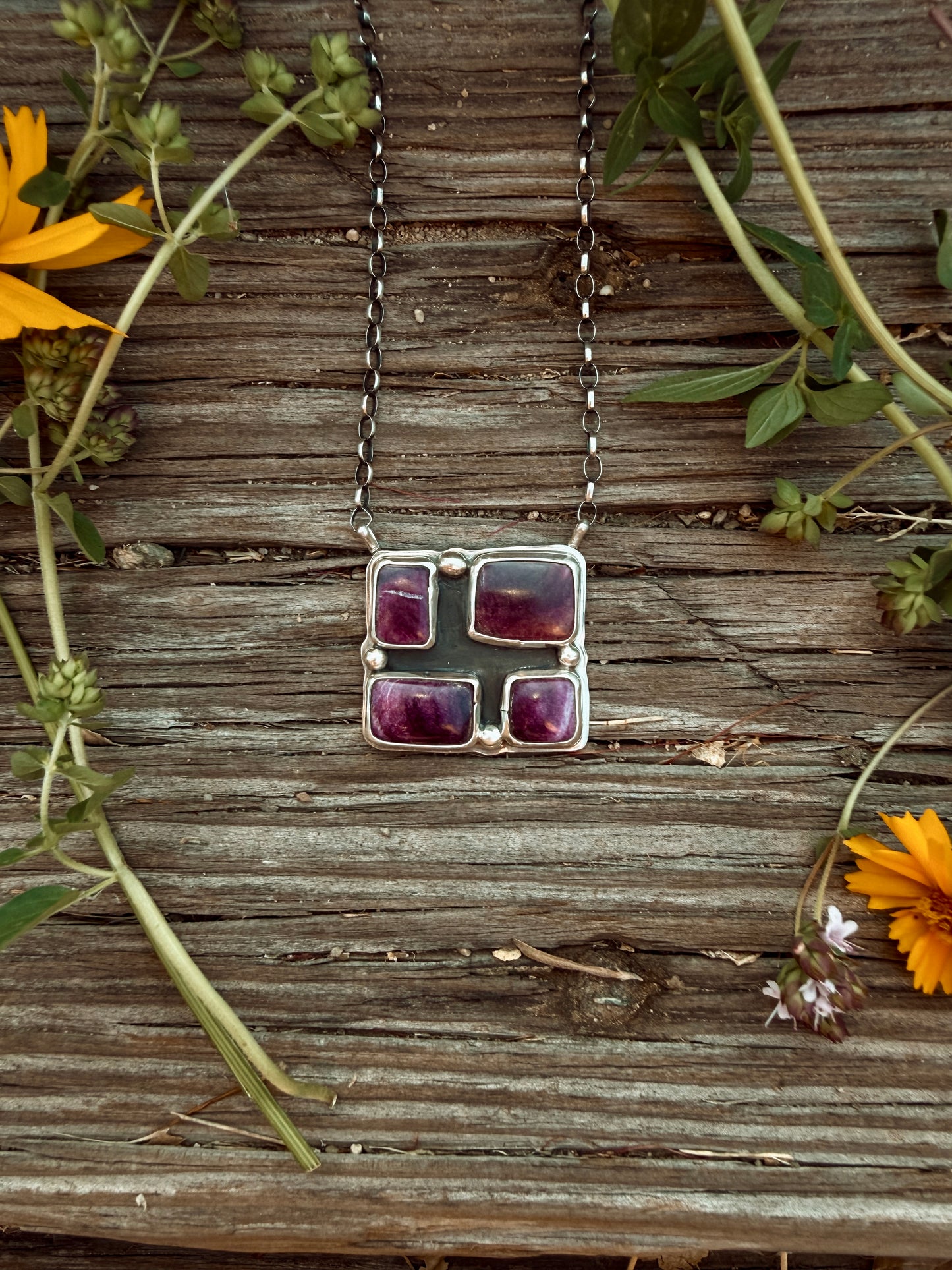 Purple Spiny Necklace