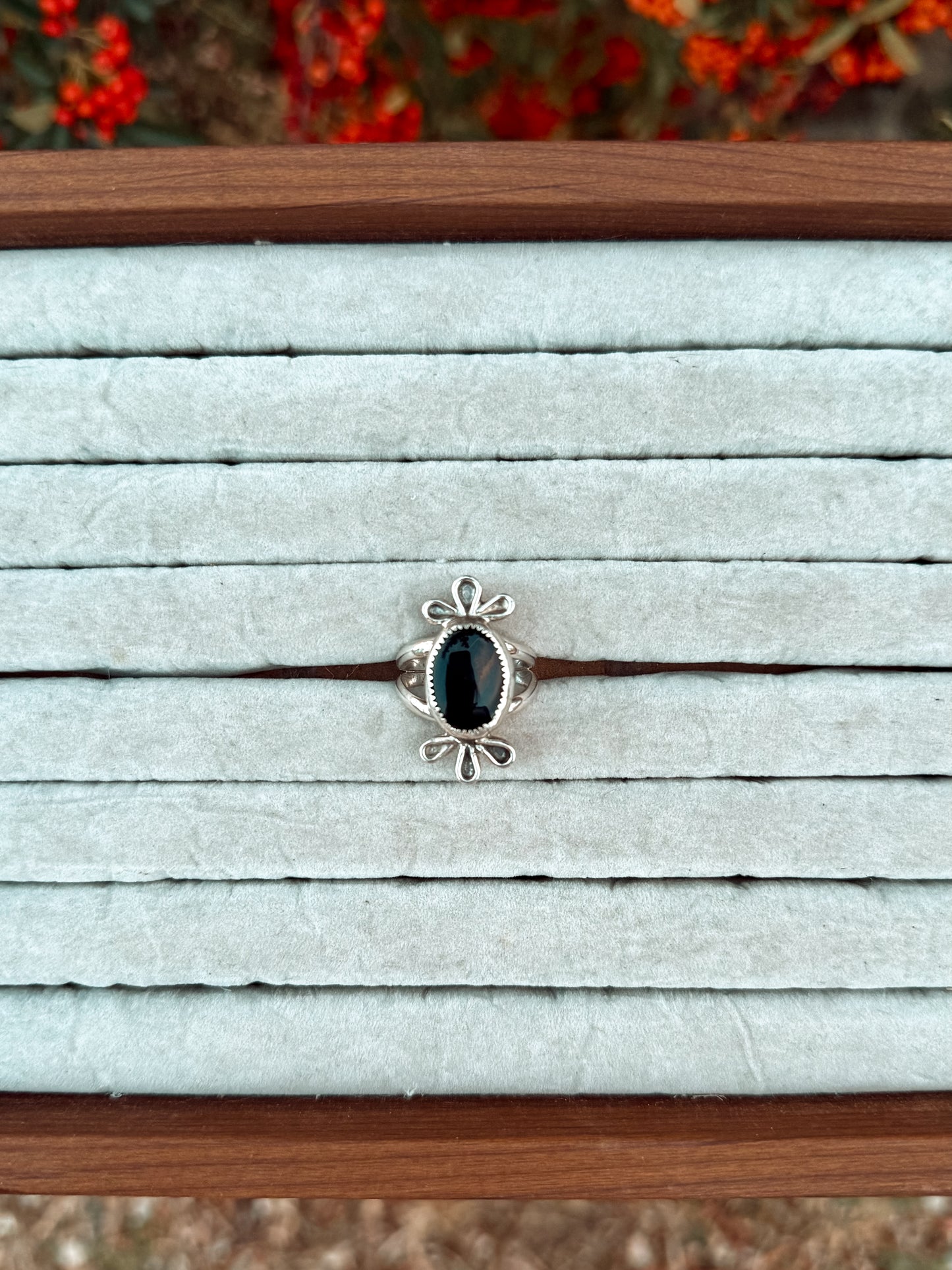 Black Onyx Ring ( size 7.5 US)