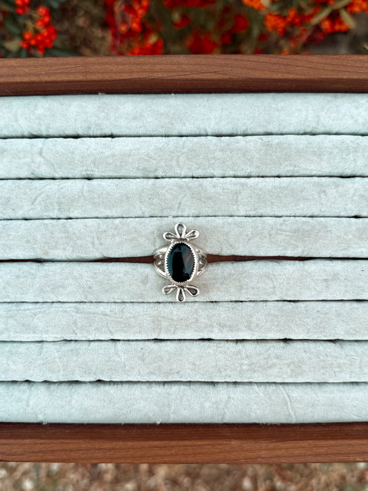 Black Onyx Ring ( size 7.5 US)