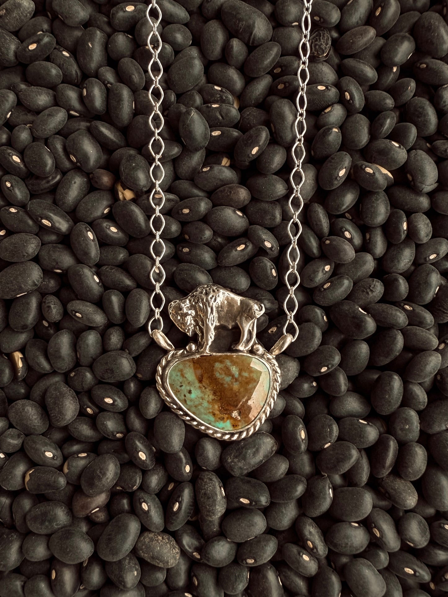 Buffalo and Turquoise Necklace