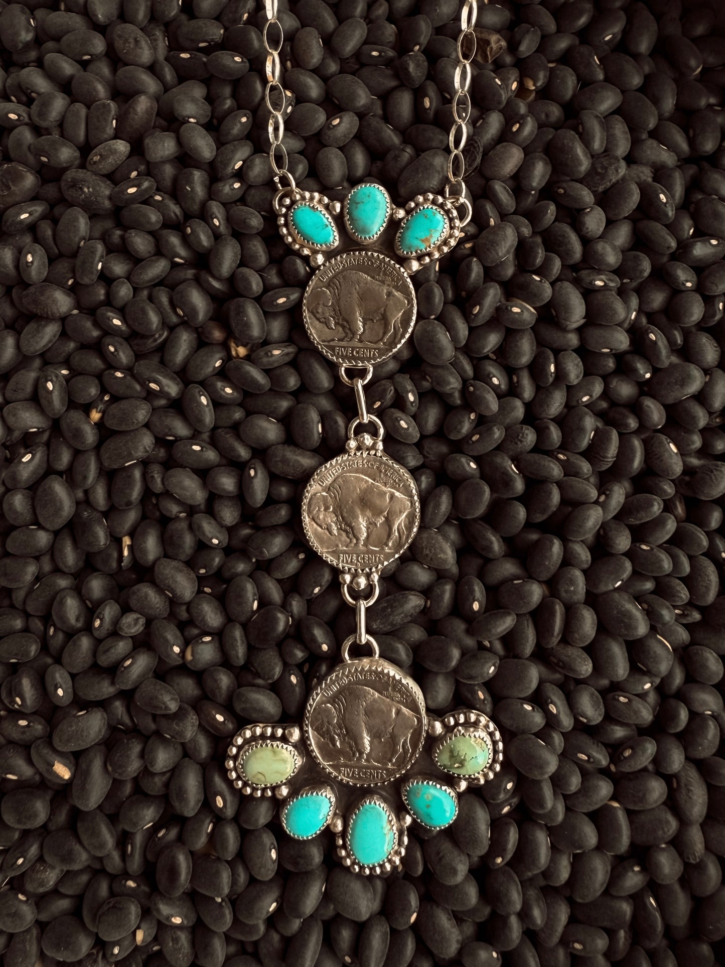Buffalo and Turquoise Lariat