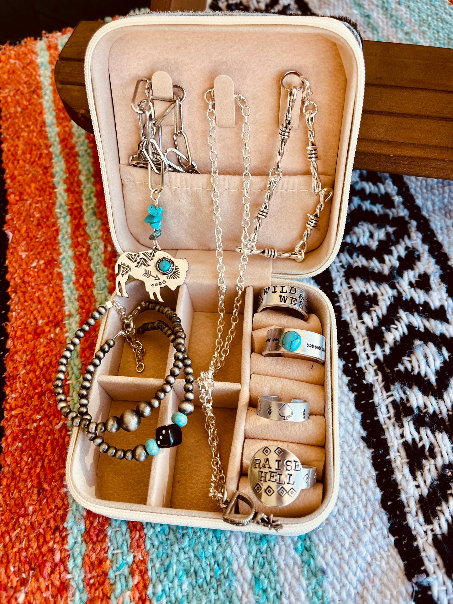 Cowhide Jewelry Box Grab Bag