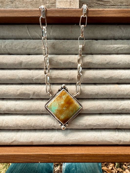 Turquoise Square Necklace