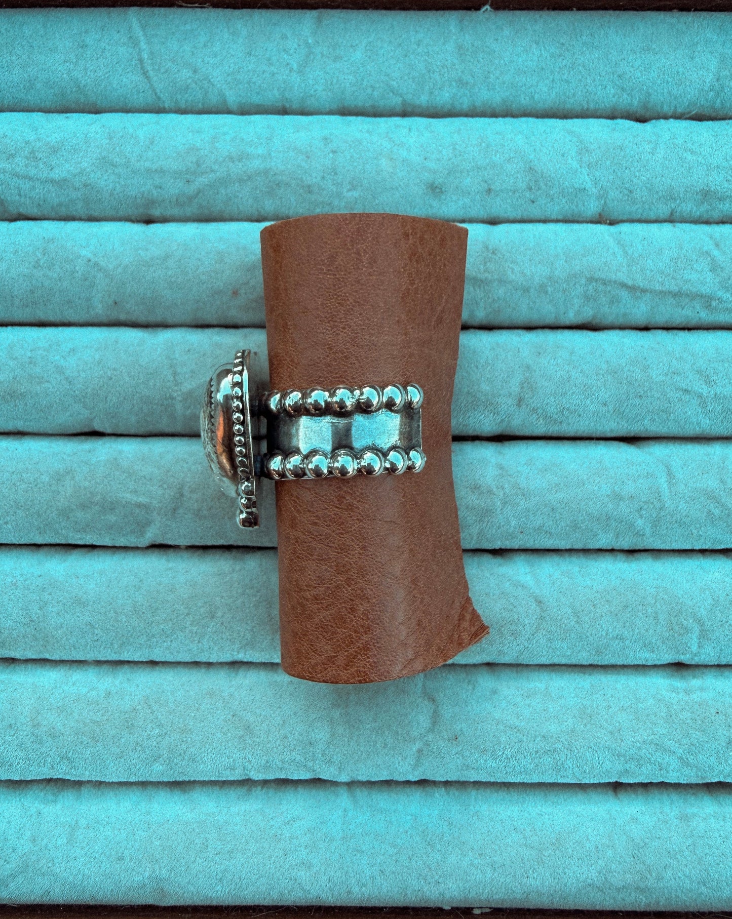 White Buffalo Heart Ring (adjust. 6-8 US)