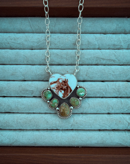 Emerald Valley Horse Necklace