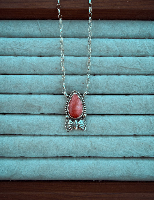 Red Spiny Concho Necklace