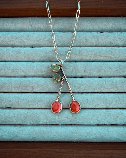 Red Spiny Cherry Necklace
