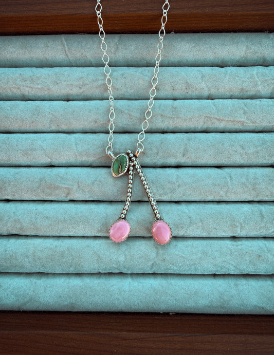 Pink Conch Cherry Necklace