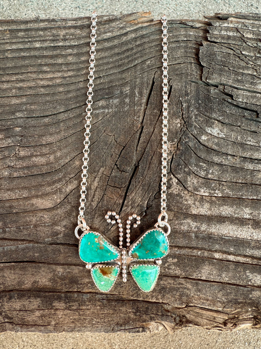 Turquoise Butterfly Necklace
