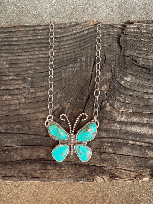 Turquoise Butterfly Necklace
