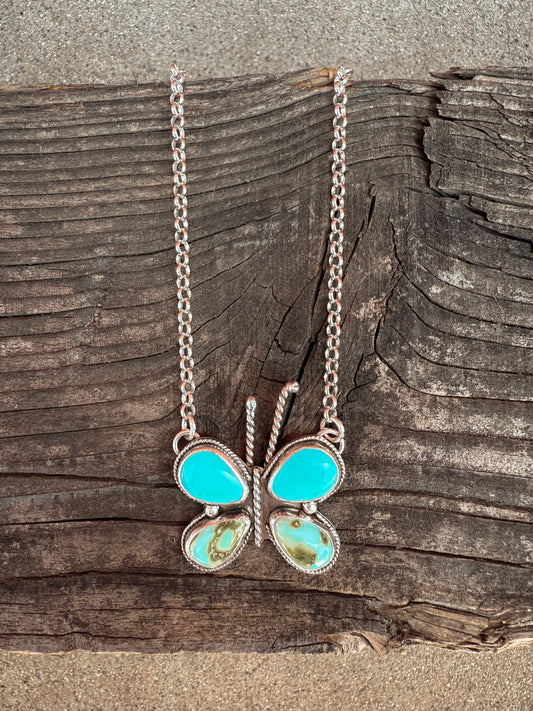 Turquoise Butterfly Necklace