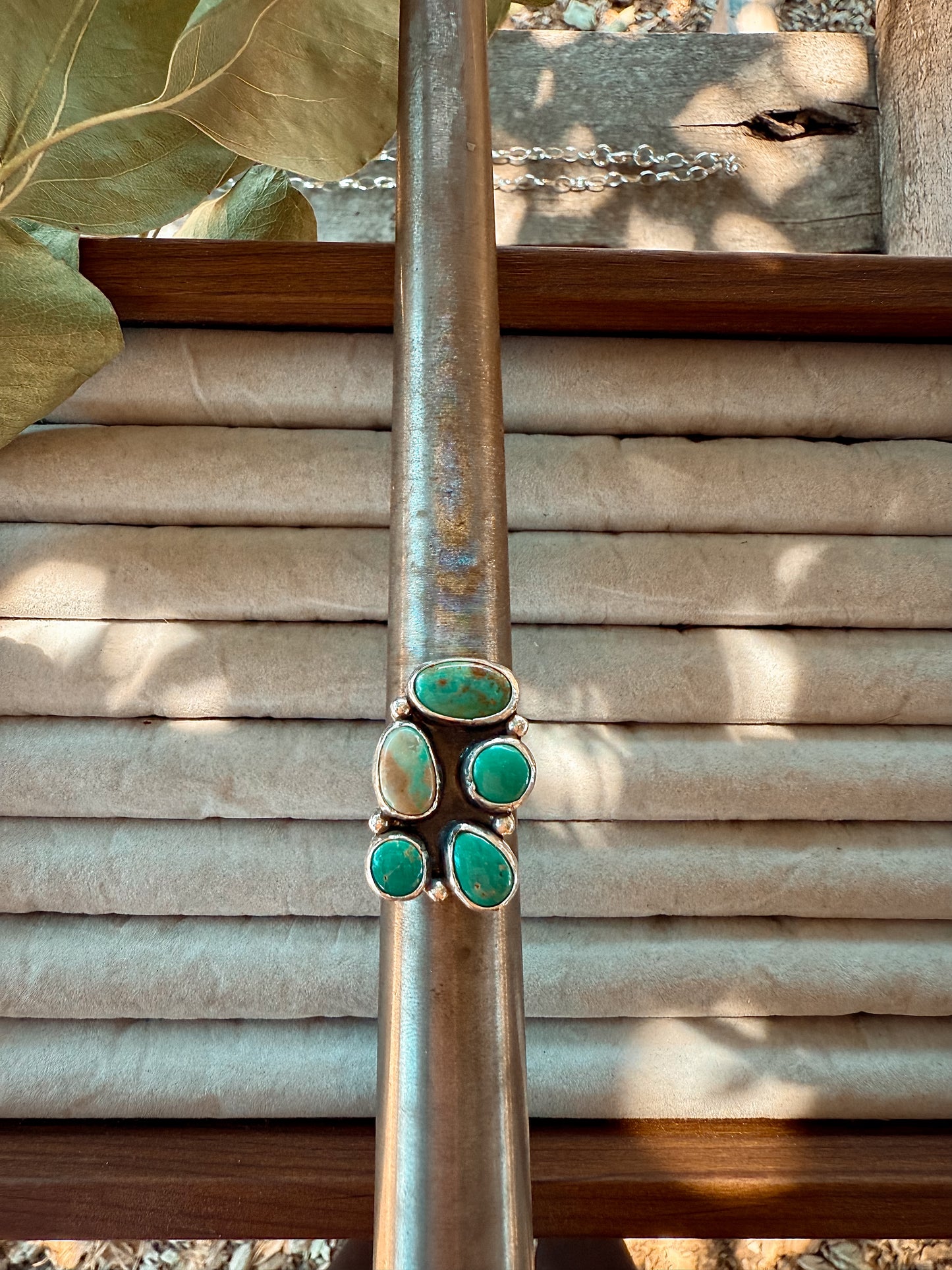 Turquoise Bar Ring (adjustable size 6-7.5 US)