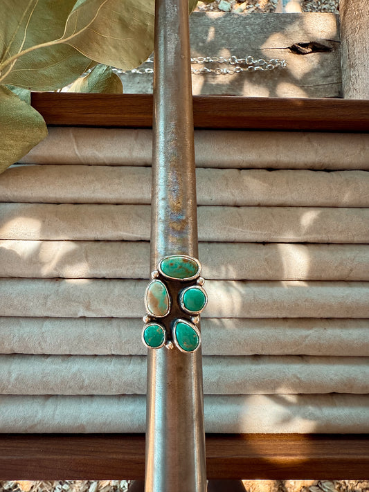 Turquoise Bar Ring (adjustable size 6-7.5 US)