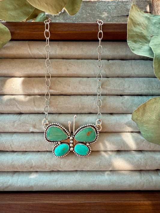 Turquoise Butterfly Necklace