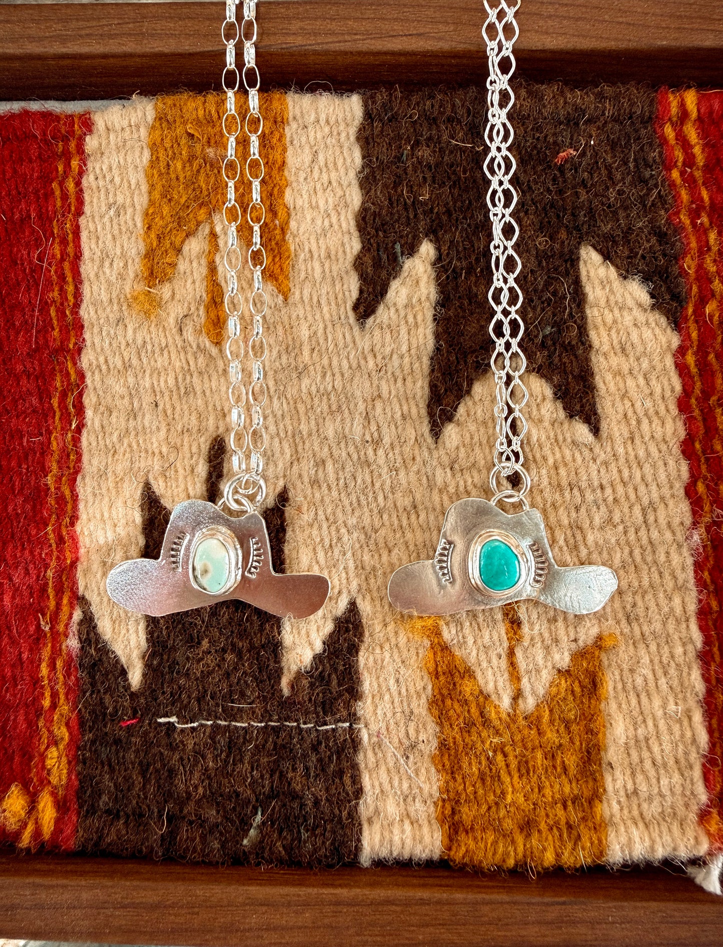 Turquoise Cowboy Hat Necklace