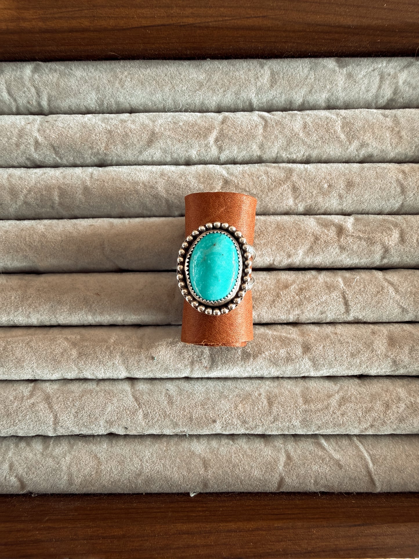 Turquoise Split Band Ring (Size 6.5 US)