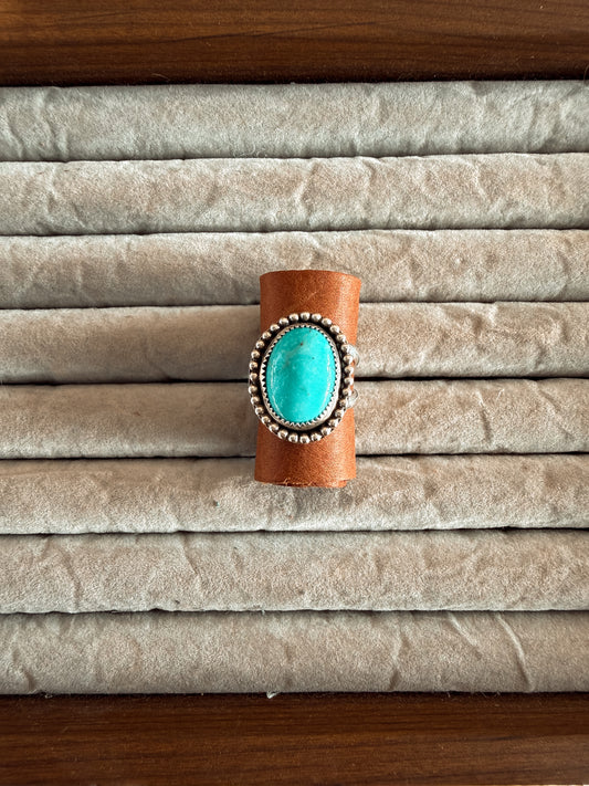 Turquoise Split Band Ring (Size 6.5 US)