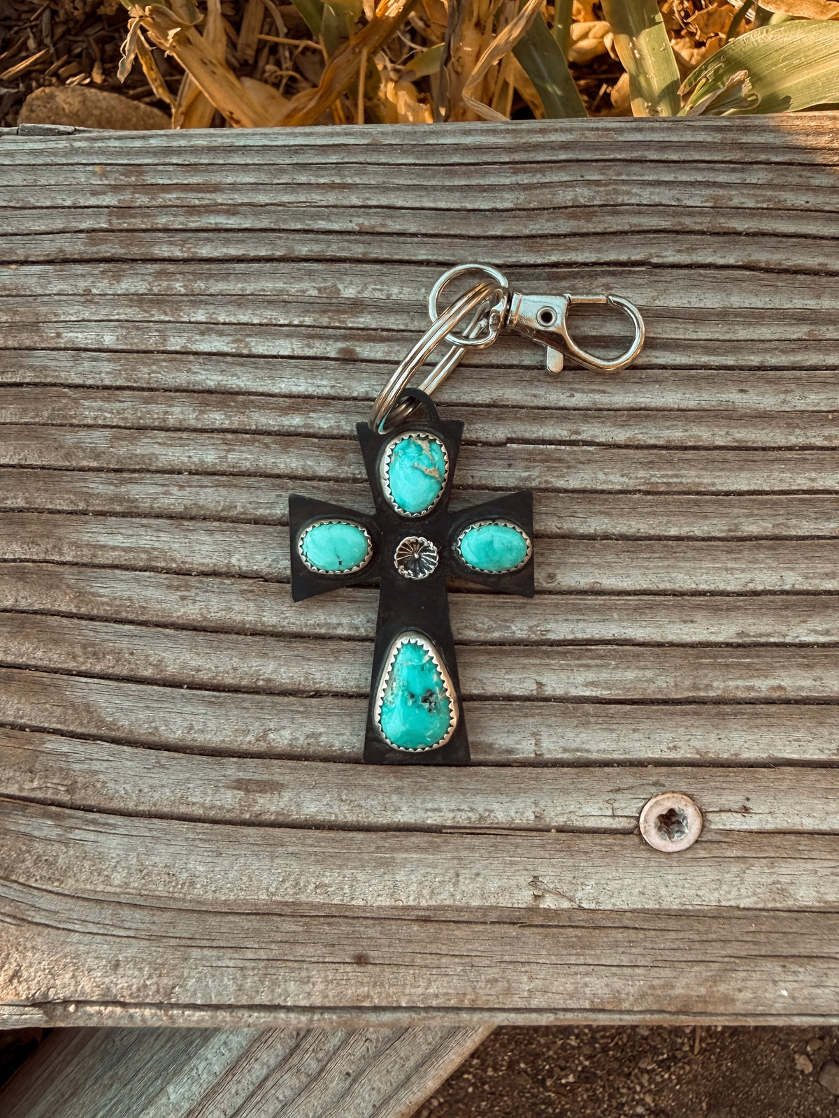 Sierra Blue Cross Charm