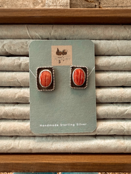 Spiny Oyster Square Studs