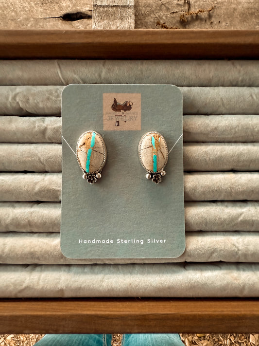 Boulder Turquoise Studs