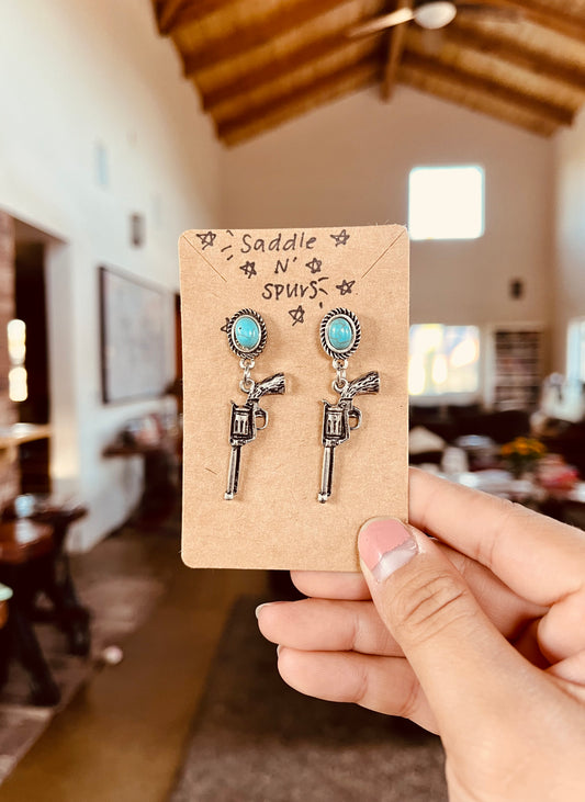 Turquoise Pistol Dangle