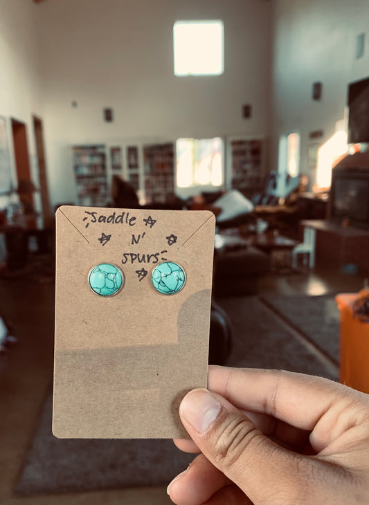 Turquoise Stud 12mm